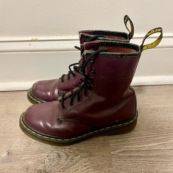 Dr. Martens Shoes - Dr. Martens Purple Combat Boots